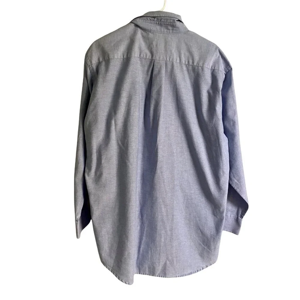 Deansgate Men's Blue Long Sleeve Button Down Shirt Neck 16.5 - Picture 9 of 9